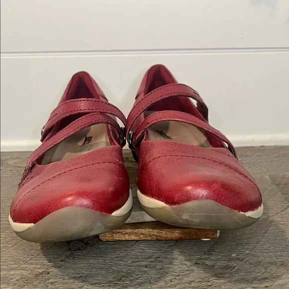NWOT Earth Kara Newton Mary Jane Leather Flats Womens Garnet Size 7.5 - Picture 7 of 10